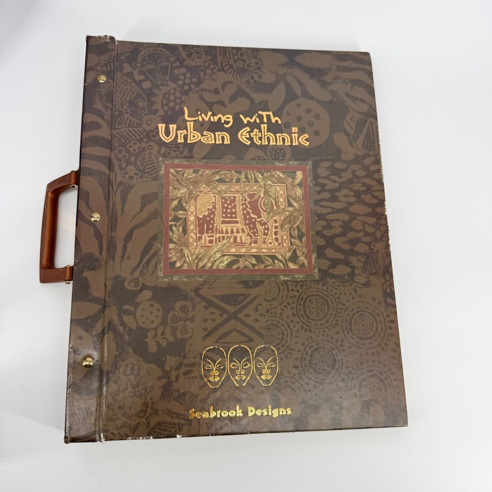 Seabrook Designs Living with Urban Ethnic Wallpaper Fabric Sample Book Vintage